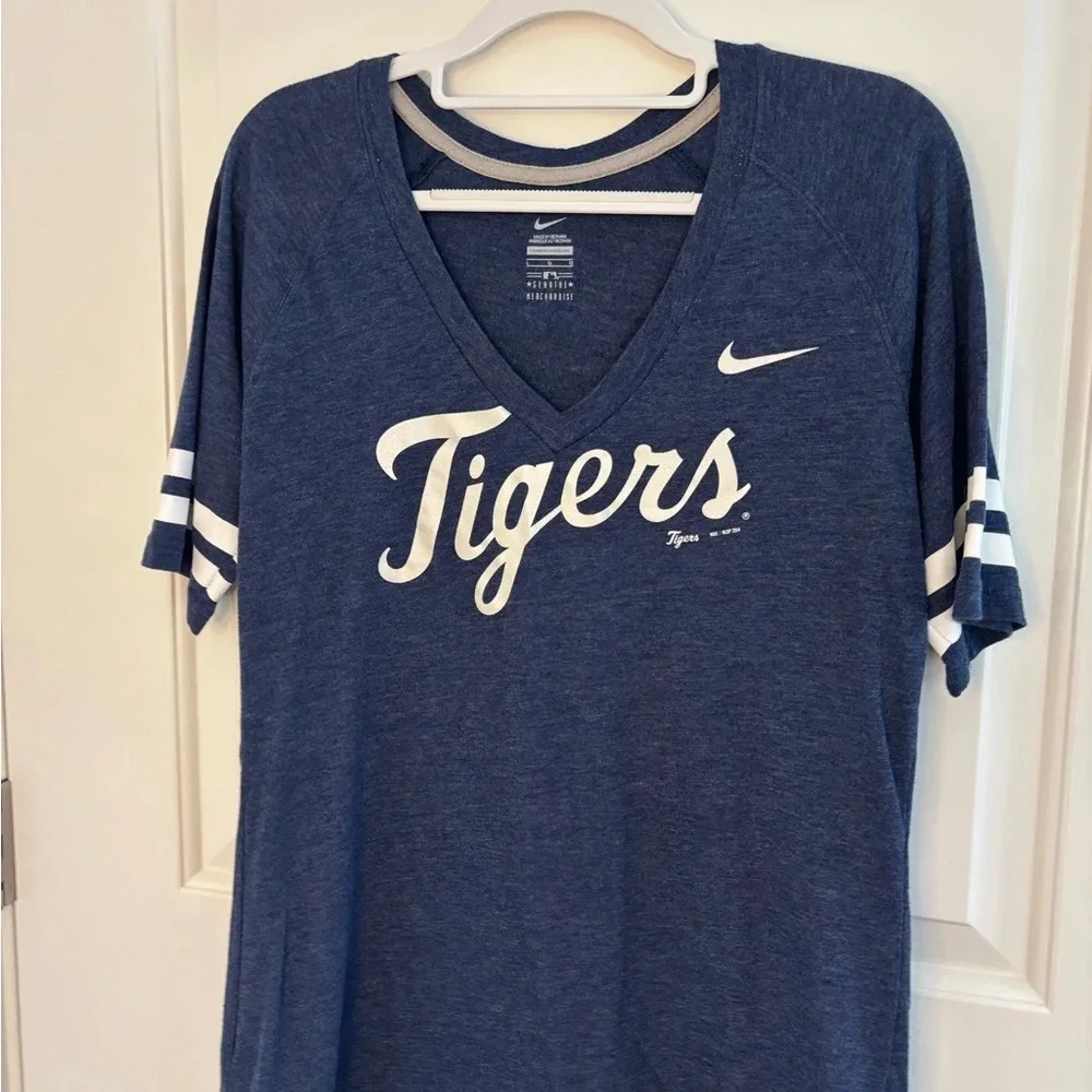 Nike Navy Tigers V-Neck Tee - Picture 2 of 4